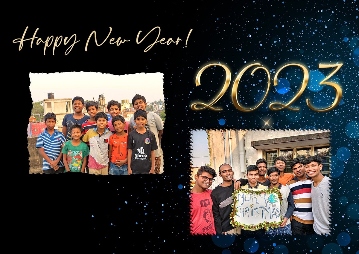 Les petits de la Vivek Home et les Galopins souhaitent une bonne année 2023